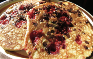 Chocolate Raspberry Pancakes, The Blue Benn